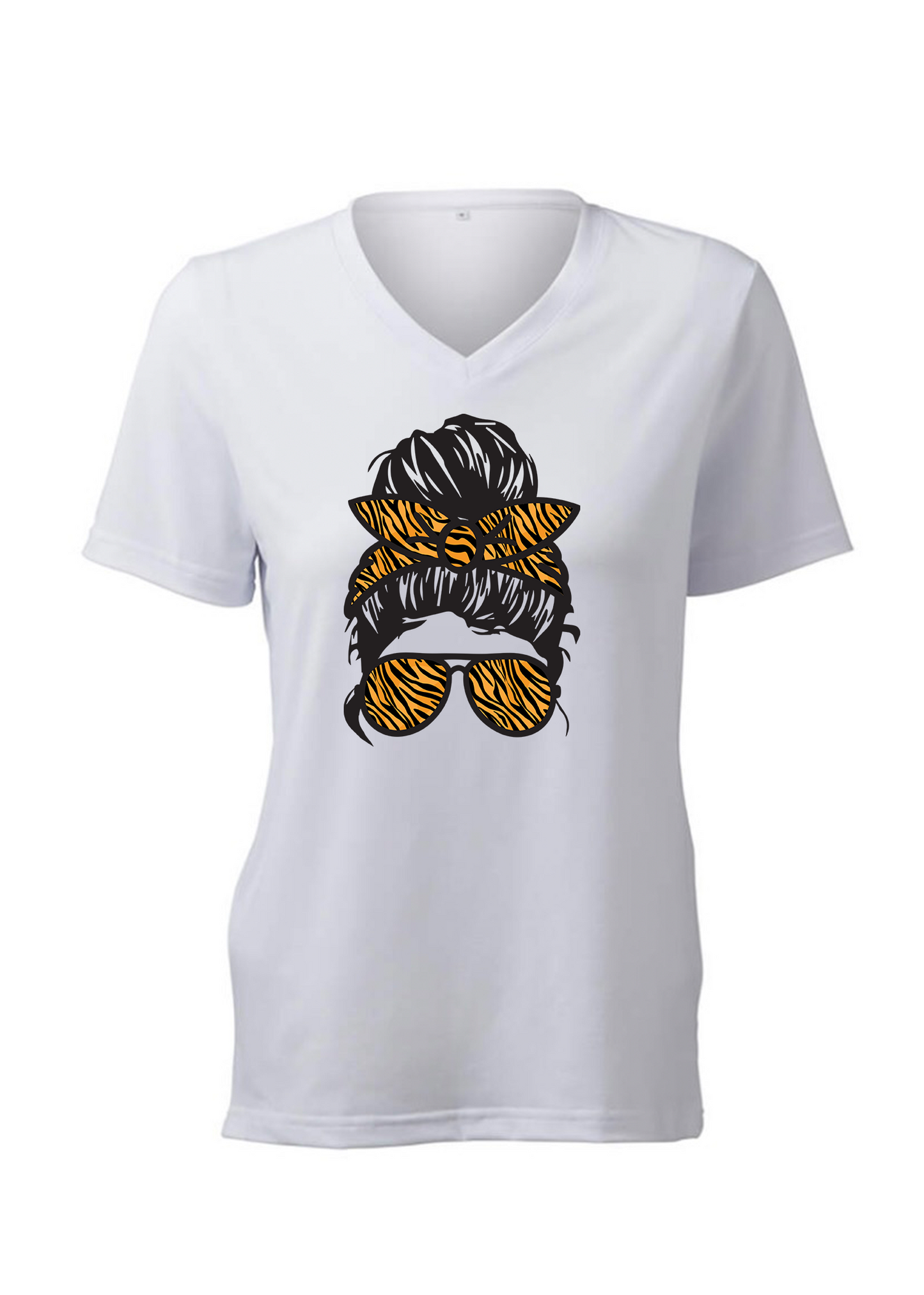 Messy Bun Dark Tiger T-Shirt